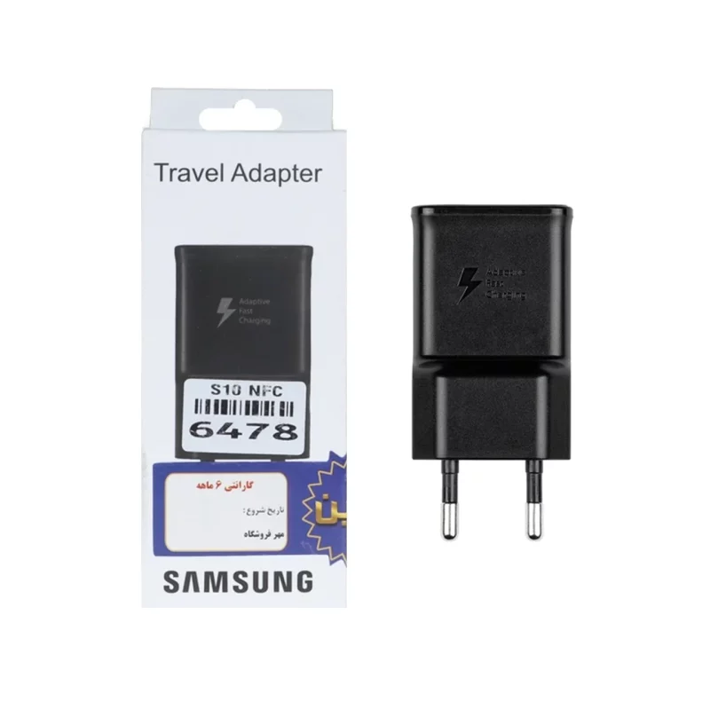 شارژر دیواری فست تک پورت Samsung مدل EP-TA200 S10 - مشکی - ASP (گارانتی شش ماهه آروین) - تصویر 2