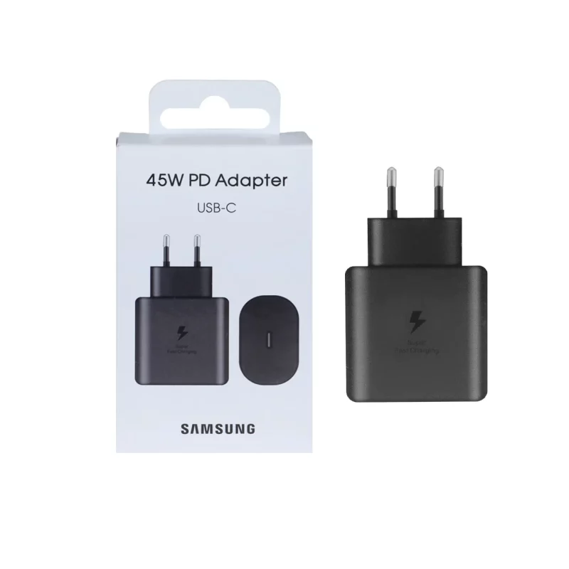 شارژر دیواری دو پین PD و فست تک پورت Samsung Type-C مدل EP-TA845 45W - مشکی (گارانتی شش ماهه نیکان همراه) - تصویر 2