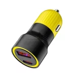 شارژر فندکی فست دو پورت مدل YY-C43 48W - مشکی زرد - RH - تصویر 3