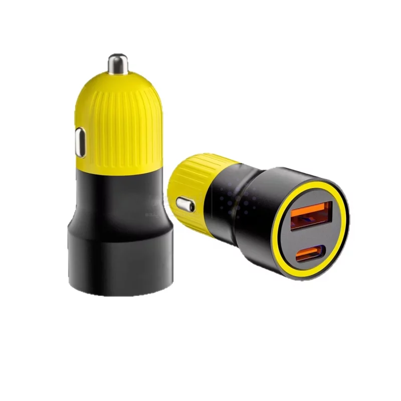 شارژر فندکی فست دو پورت مدل YY-C43 48W - مشکی زرد - RH - تصویر 4