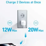 شارژر دیواری فست دو پورت Anker مدل Compact A2331G21 33W - سفید (گارانتی 18 ماهه شرکتی) - تصویر 7