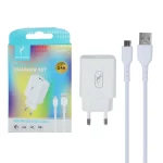 شارژر دیواری فست تک پورت Sky Dolphin مدل SC07V 12W به همراه کابل شارژ اندروید - سفید - TCO