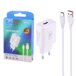 شارژر دیواری فست تک پورت Sky Dolphin مدل SC07T 12W به همراه کابل شارژ Type-C - سفید - TCO
