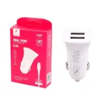 شارژر فندکی فست دو پورت Sky Dophin مدل SZ09 15W - سفید - TCO