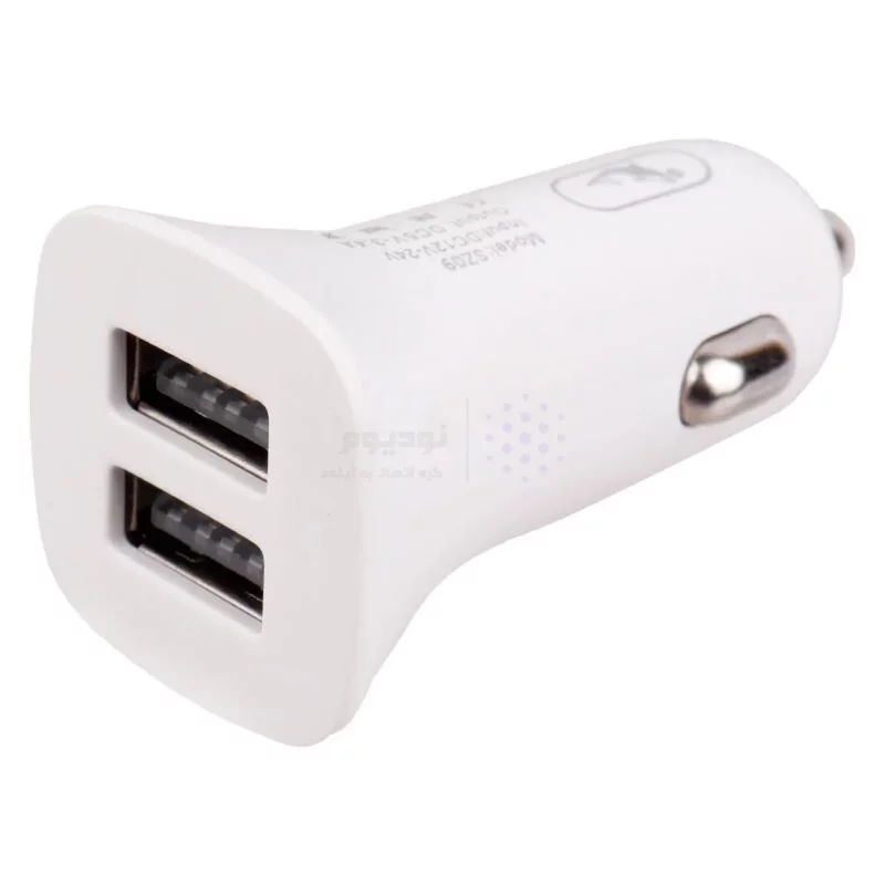 شارژر فندکی فست دو پورت Sky Dophin مدل SZ09 15W - سفید - TCO - تصویر 3
