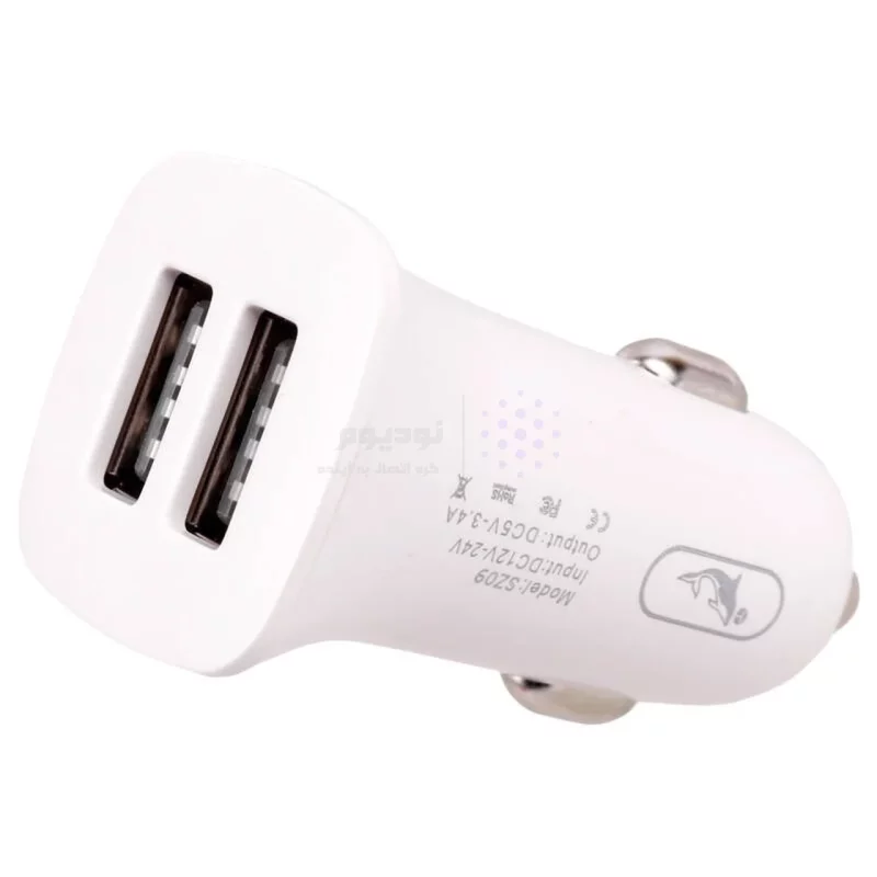 شارژر فندکی فست دو پورت Sky Dophin مدل SZ09 15W - سفید - TCO - تصویر 4