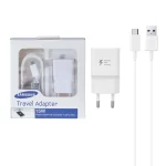شارژر دیواری فست تک پورت Samsung مدل EP-TA200 - به همراه کابل شارژ Type-C - سفید (گارانتی 6 ماهه نیکان همراه)