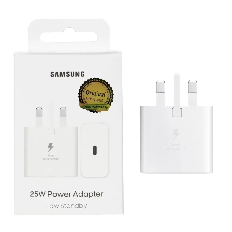 شارژر دیواری سه پین PD و فست تک پورت 25W Samsung مدل EP-T2510 Low Standby - سفید - MMS (گارانتی 6 ماهه YA) - تصویر 2