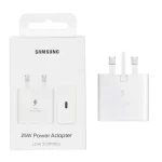 شارژر دیواری سه پین PD و فست تک پورت 25W Samsung مدل EP-T2510 Low Standby - سفید - RYL (گارانتی 6 ماهه تعویض شرکتی)