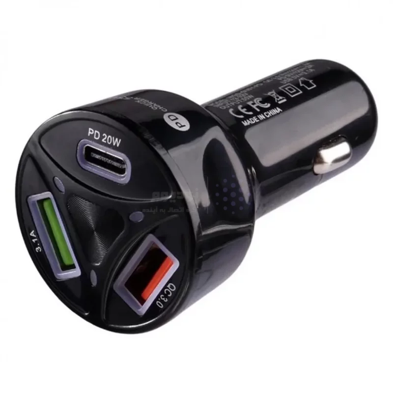 شارژر فندکی PD و فست سه پورت مدل TYJP 55W - مشکی - RH - تصویر 4