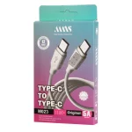 کابل شارژ فست 1.1 متری MNS Type-C To Type-C مدل M023 - سفید - SMO - تصویر 3