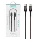 کابل شارژ PD و فست پاوربانک Kuclassic Type-C To Lightning مدل Q-80 - مشکی - ASP (گارانتی شش ماهه آروین)