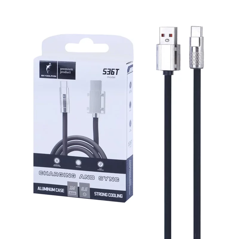 کابل شارژ فست SKY DOLPHIN Type-C مدل S36T - مشکی - TCO - تصویر 2