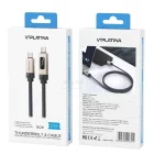 کابل شارژ PD و فست VIPLATINA Type-C To Type-C مدل BC19 240W - مشکی (گارانتی شش ماه تعویض نیکان همراه) - تصویر 4