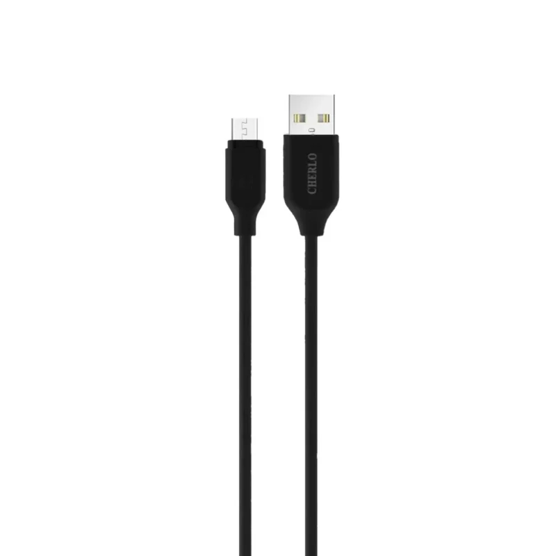 کابل شارژ اندروید CHERLO - مشکی - SMO (بدون پک) - تصویر 2