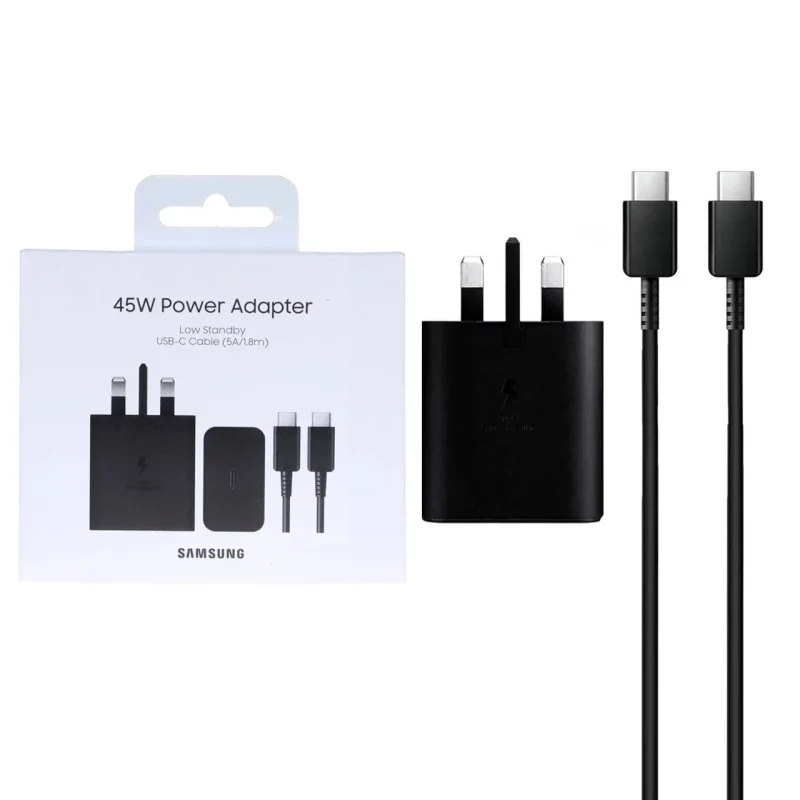 شارژر دیواری PD و فست Samsung مدل EP-T4511 45W به همراه کابل شارژ Type-C To Type-C - مشکی - RH - تصویر 2