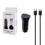 شارژر فندکی فست و PD تک پورت Samsung مدل YSC0502 25W به همراه کابل شارژ Type-C To Type-C - مشکی - RYL