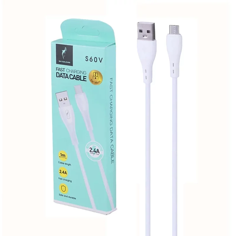 کابل شارژ فست اندروید Sky Dolphin مدل S60V - سفید - TCO - تصویر 2