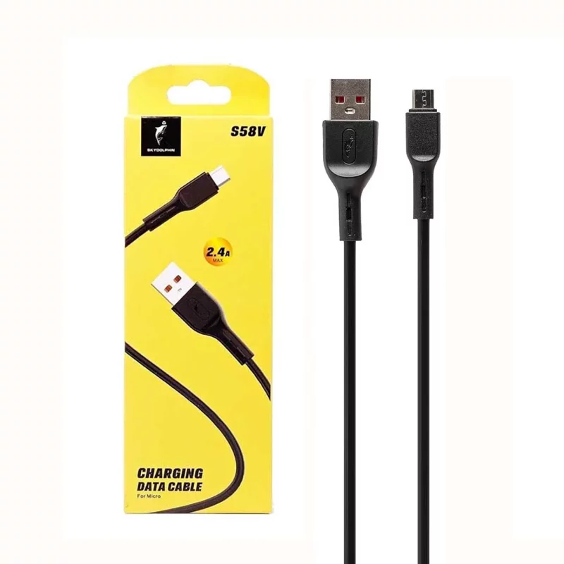 کابل شارژ فست اندروید Sky Dolphin مدل S58V - مشکی - TCO - تصویر 2