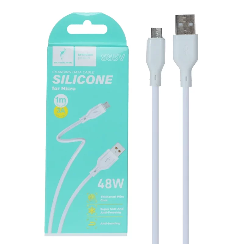 کابل شارژ فست اندروید Sky Dolphin مدل S65V - سفید - TCO - تصویر 2
