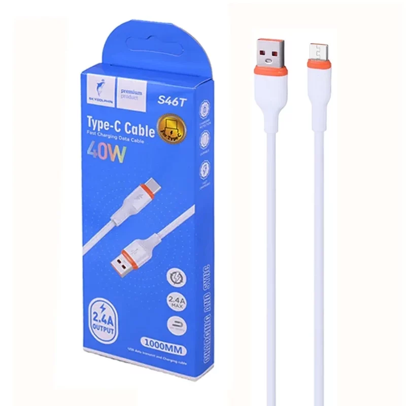 کابل شارژ فست اندروید Sky Dolphin مدل S46V - سفید - TCO - تصویر 2