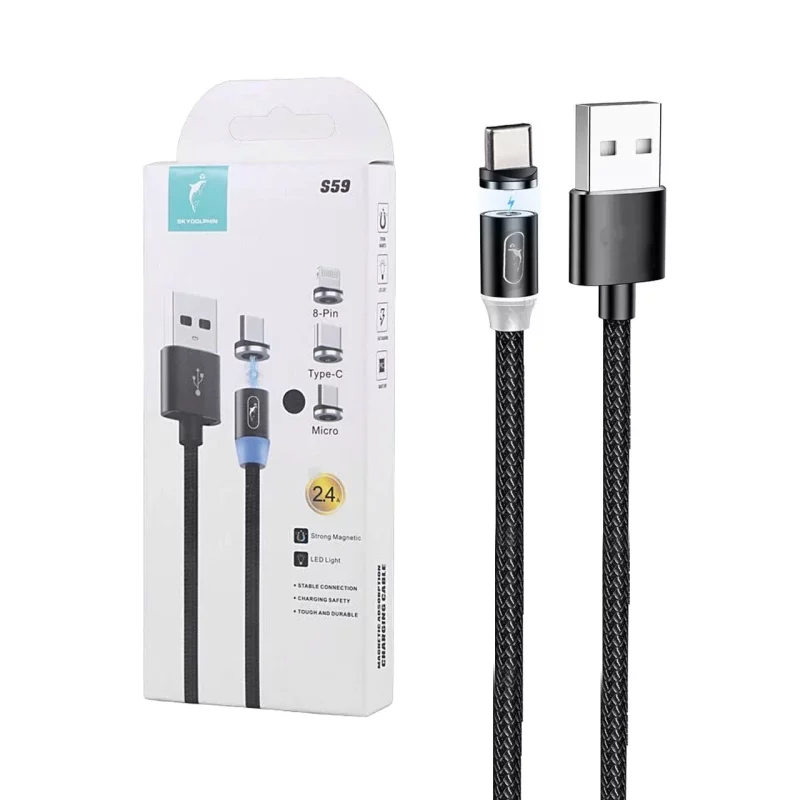 کابل شارژ فست Sky Dolphin Type-C مدل S59 - مشکی - TCO - تصویر 2