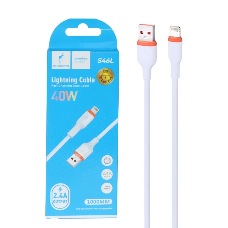 کابل شارژ فست آیفون Sky Dolphin مدل S46L - سفید - TCO - تصویر 2