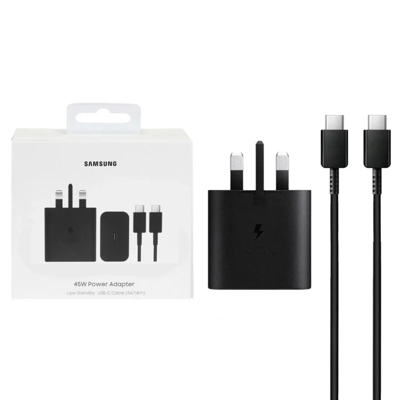 شارژر دیواری سه پین PD و فست تک پورت Samsung مدل EP-T4511 45W به همراه کابل شارژ Type-C To Type-C - مشکی - NZR (گارانتی 6 ماهه شرکتی) - تصویر 2