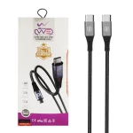 کابل شارژ فست We-net Plus Type-C To Type-C مدل ETW 002 60W - مشکی خاکستری