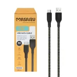 کابل شارژ 1.1 متری فست Masaru Type-C مدل M309C - مشکی سبز - SMO