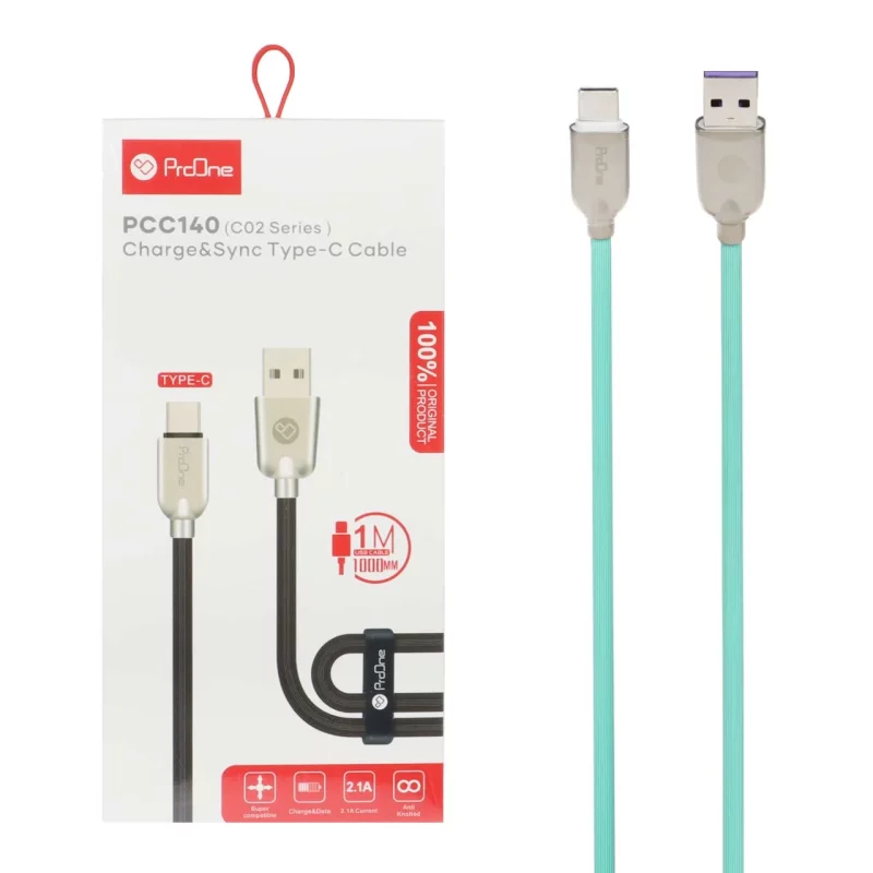 کابل شارژ ProOne Type-C مدل PCC140 (C02 Series) - سبز - تصویر 2