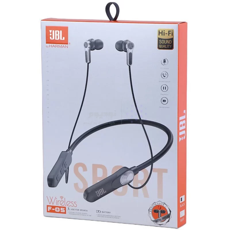 هندزفری گردنی بی سیم JBL مدل F-05 - مشکی - ASP (گارانتی شش ماهه آروین) - تصویر 6