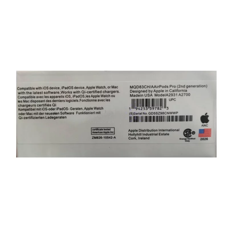 AirPods Pro2 مدل A2931 A2700 MQD83CH - سفید - تصویر 7