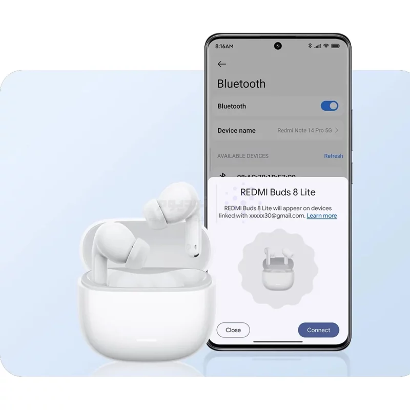 ایرفون بی سیم شیائومی مدل Redmi Buds 8 Lite - سفید - اصلی (گارانتی 18 ماهه شرکتی) - تصویر 5