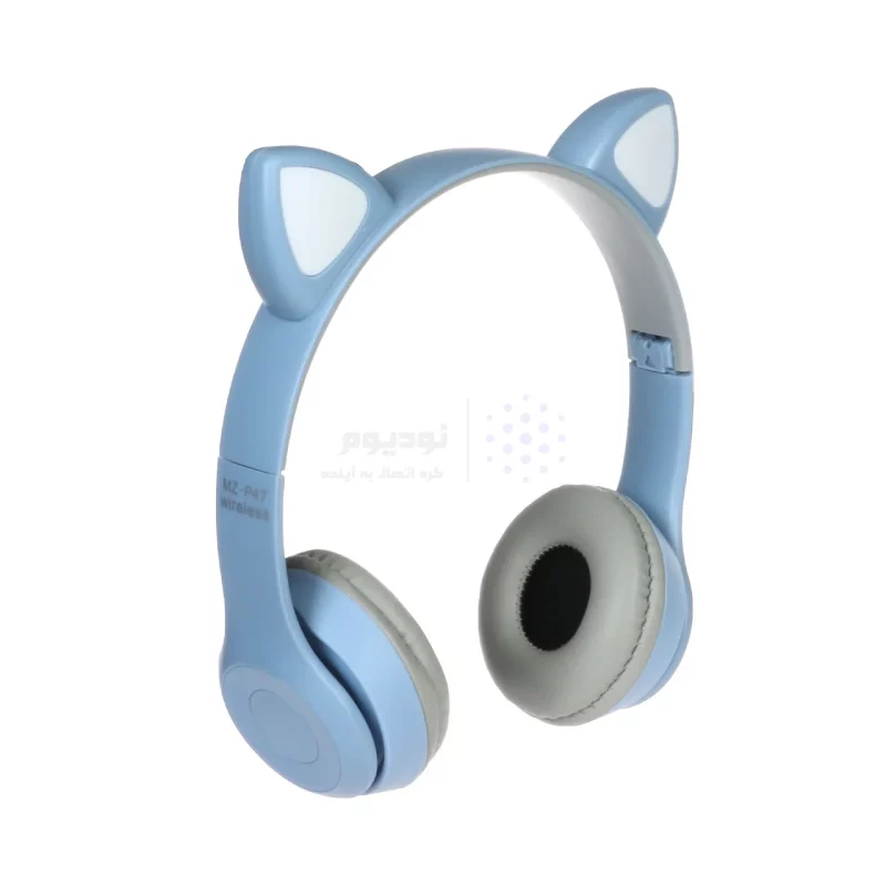 هدفون بی سیم CAT مدل MZ47 - آبی طوسی - تصویر 4