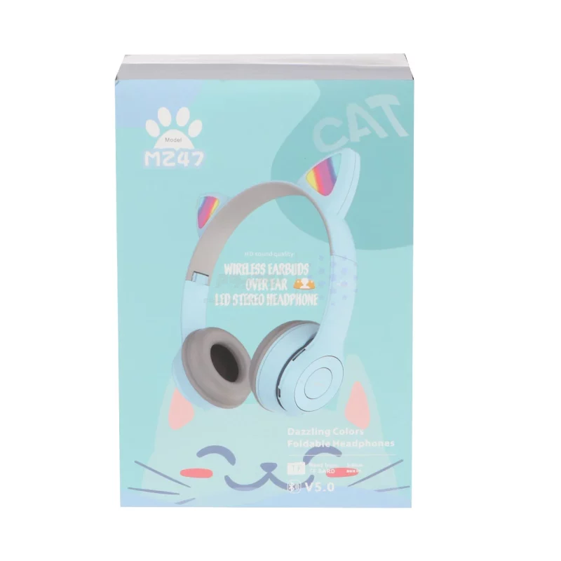 هدفون بی سیم CAT مدل MZ47 - آبی طوسی - تصویر 9