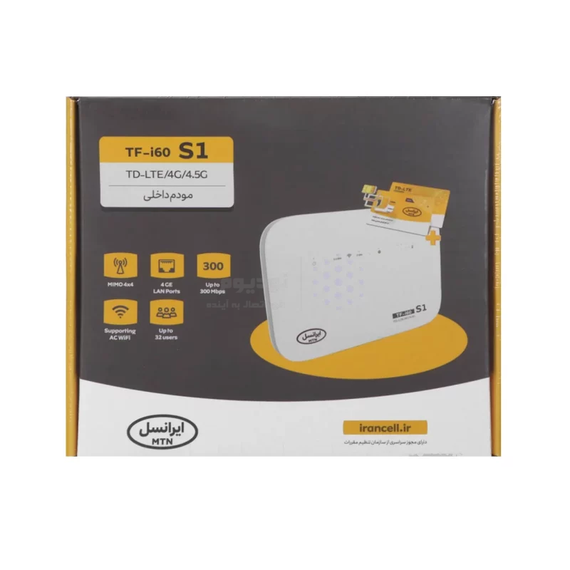 مودم ایرانسل TF-i60 TD-LTE مدل S1 ثبت شده (بدون سیم کارت) - تصویر 3