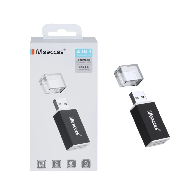رم ریدر چند کاره Meacces USB2.0 - مشکی (گارانتی شش ماهه نیکان همراه) - تصویر 2