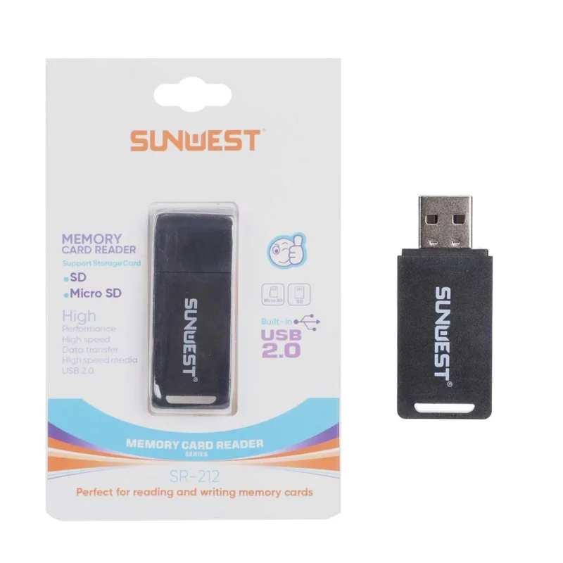 رم ریدر SunWest مدل SR-212 - مشکی - TCO - تصویر 2