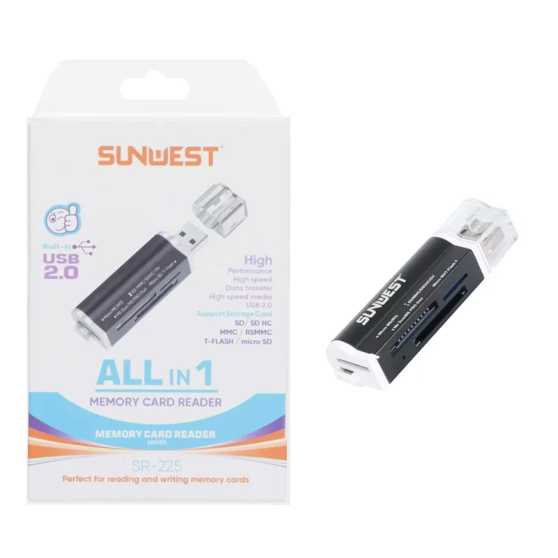 رم ریدر SunWest مدل SR-225 - مشکی - TCO - تصویر 2