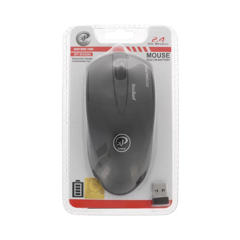 ماوس بی سیم XP Product مدل XP-W480K - مشکی - RYL - تصویر 2