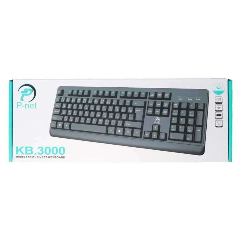 کیبورد بی سیم P-net مدل KB.3000 - مشکی - RYL - تصویر 4