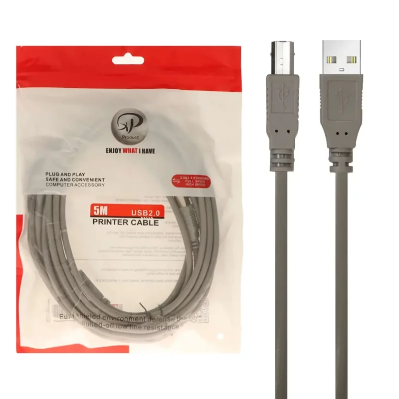 کابل پرینتر 5 متری XP Product - طوسی - RYL - تصویر 2