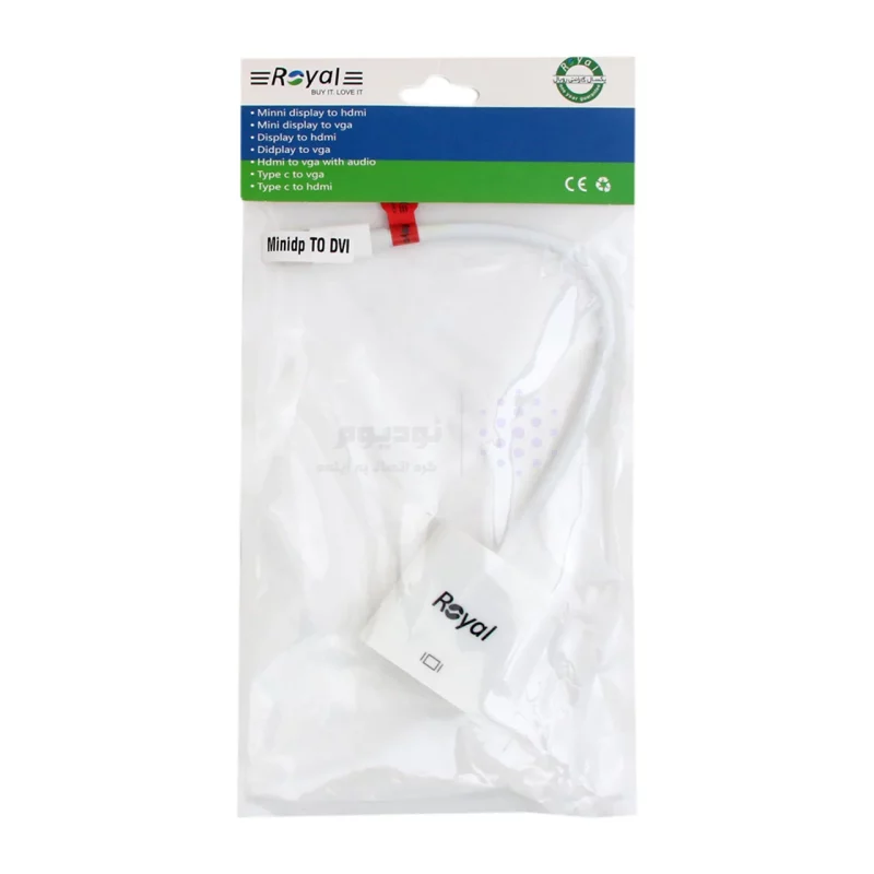 تبدیل Mini DP TO DVI رویال-سفید - تصویر 6