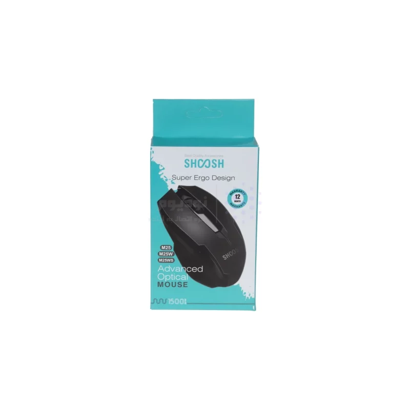 ماوس بی سیم Shoosh مدل M25W - مشکی - SMO - تصویر 3
