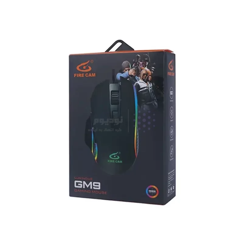 ماوس باسیم گیمینگ Fire Cam مدل GM9 - مشکی - RYL - تصویر 8