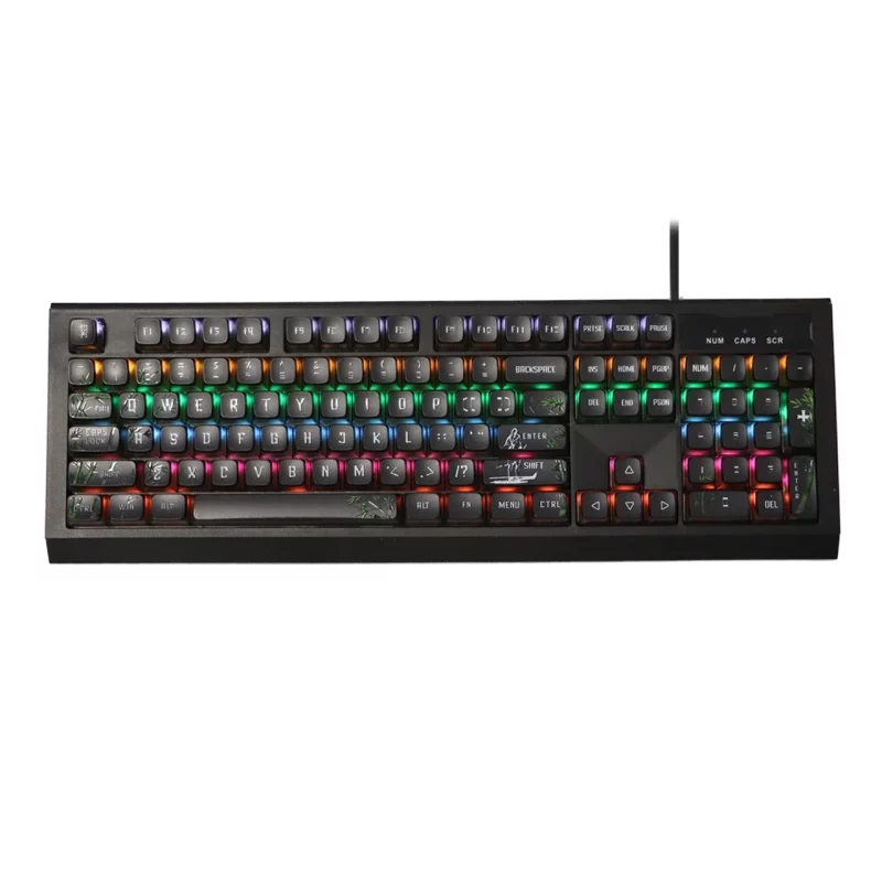 کیبورد باسیم Aiguox مدل GK-808 - مشکی - تصویر 2