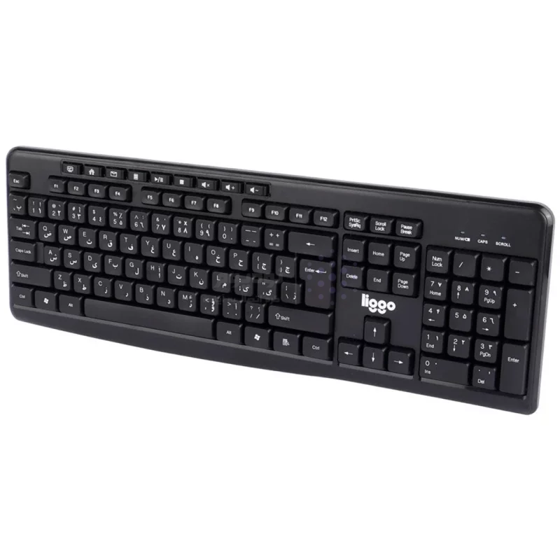 ماوس و کیبورد بی سیم Liggo مدل KW807 - مشکی - RYL - تصویر 5