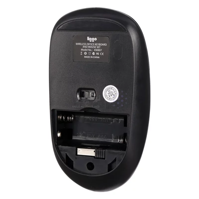 ماوس و کیبورد بی سیم Liggo مدل KW807 - مشکی - RYL - تصویر 6