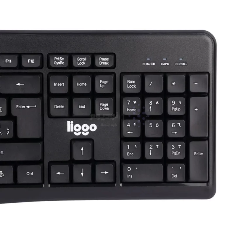 ماوس و کیبورد بی سیم Liggo مدل KW807 - مشکی - RYL - تصویر 8